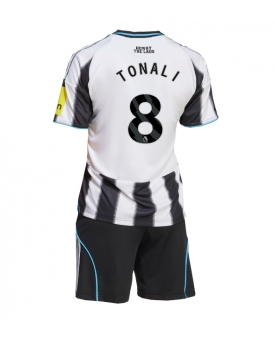 Billige Fotballdrakt Newcastle United Sandro Tonali #8 Replika Hjemmedraktsett Barn 2025-26 Kortermet (med bukser)
